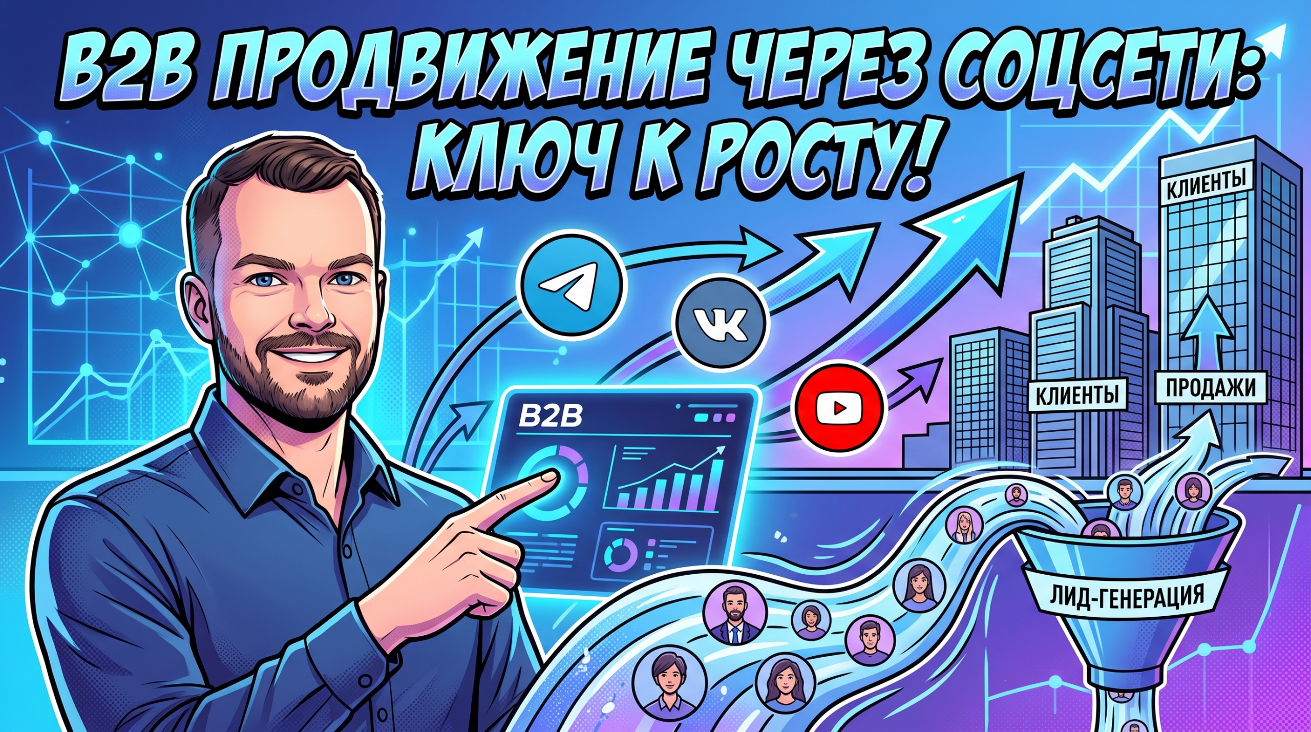 B2B-маркетинг в соцсетях: как Telegram, ВКонтакте и YouTube приводят корпоративных клиентов в России